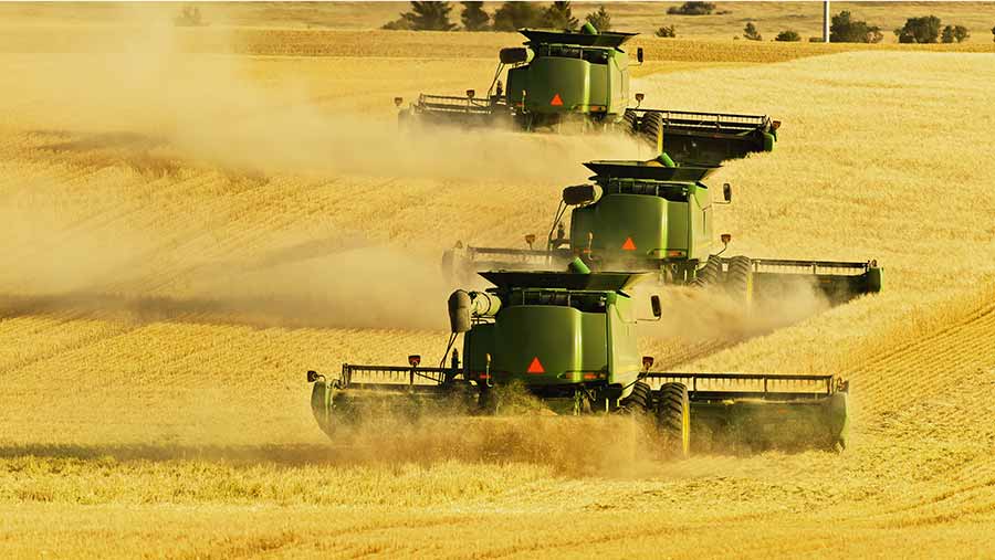 combines in north america